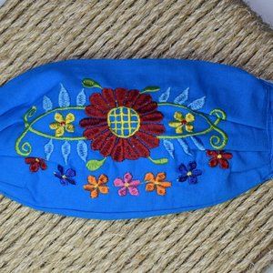 Daisies All Day Face Mask Blue-Artesania Mexicana